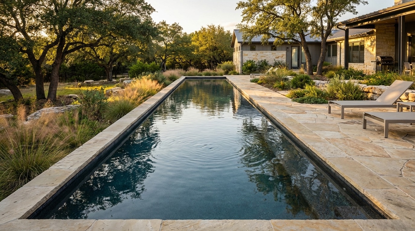 8 x 44 Titanium Stone Inground Steel Pool