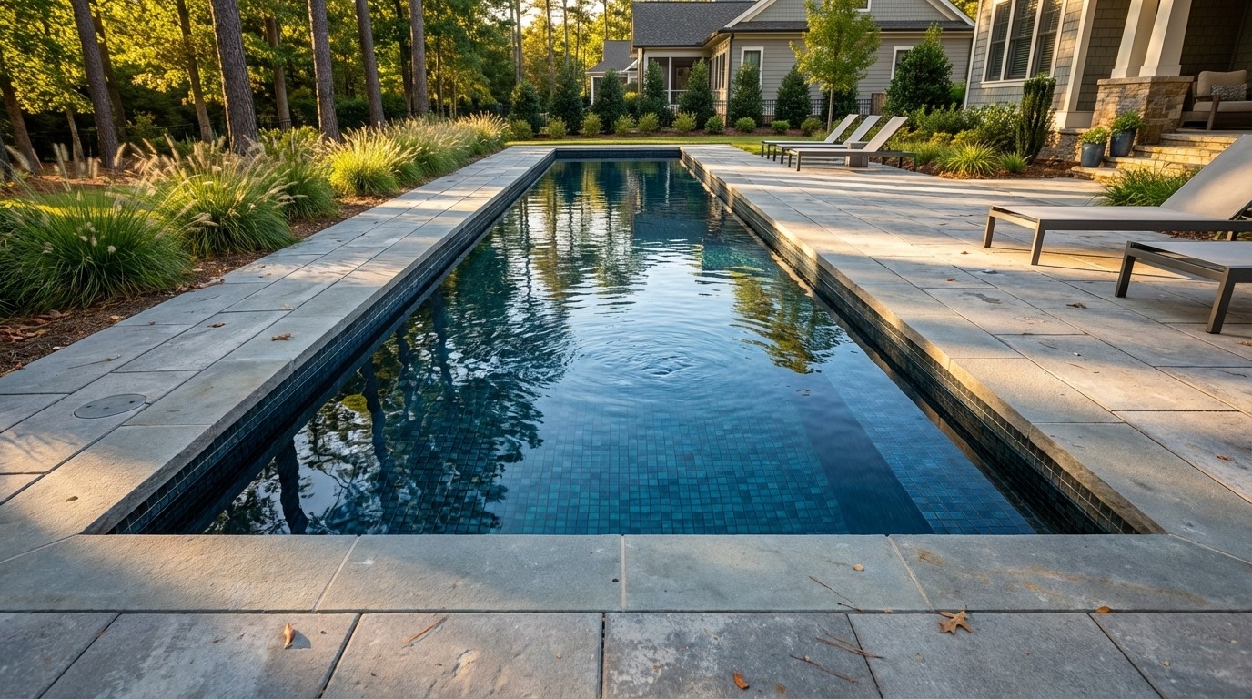 8 x 48 Black Sapphire Inground Steel Pool