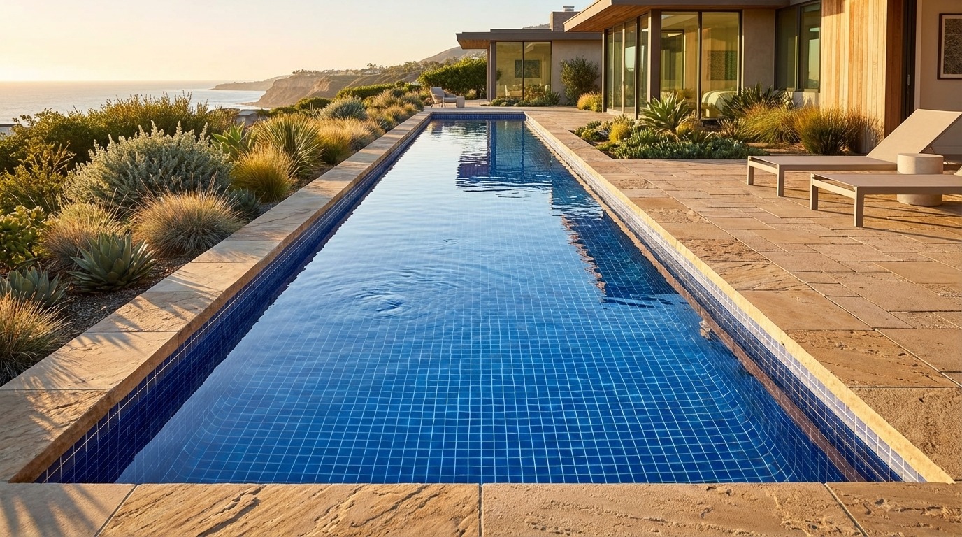 8 x 48 Blue Matrix Inground Steel Pool