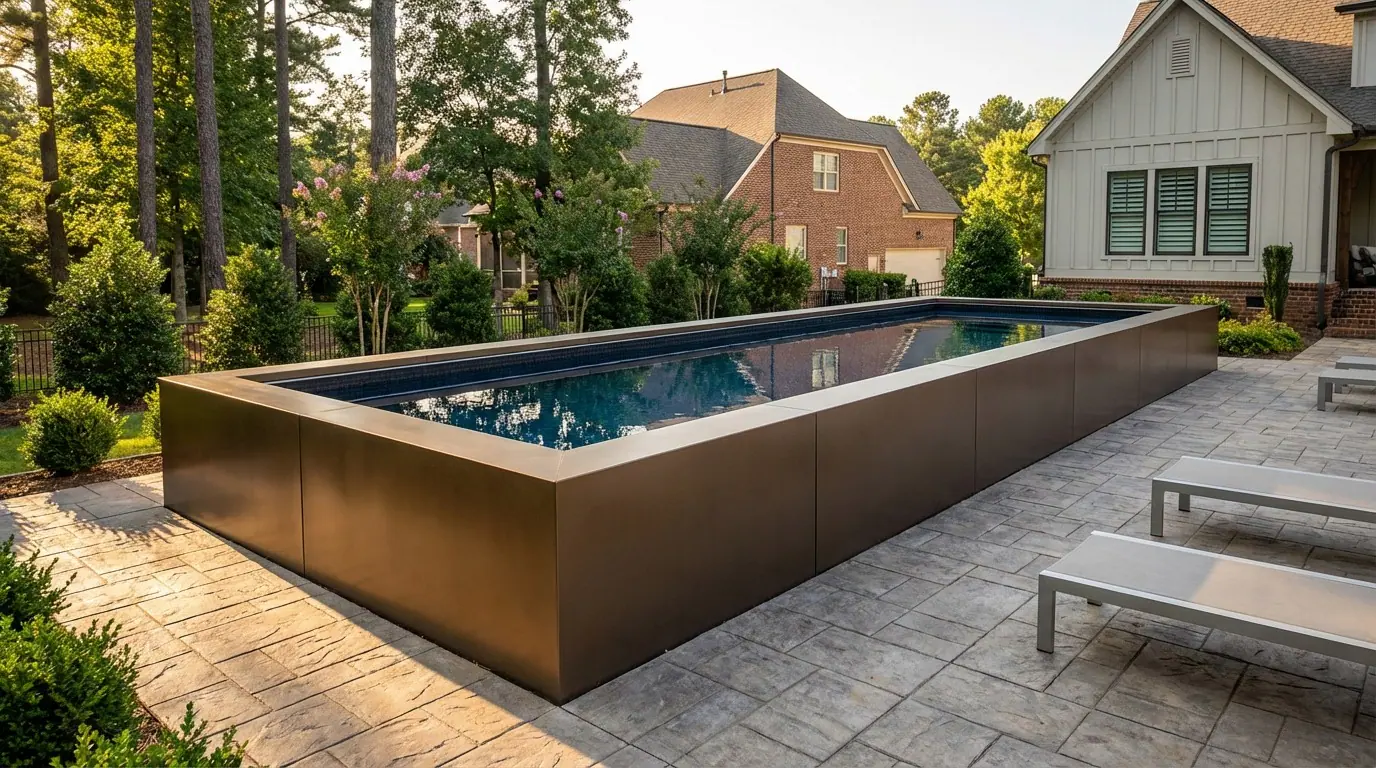 8 x 48 Canyon Bronze Black Sapphire Architectural Pool