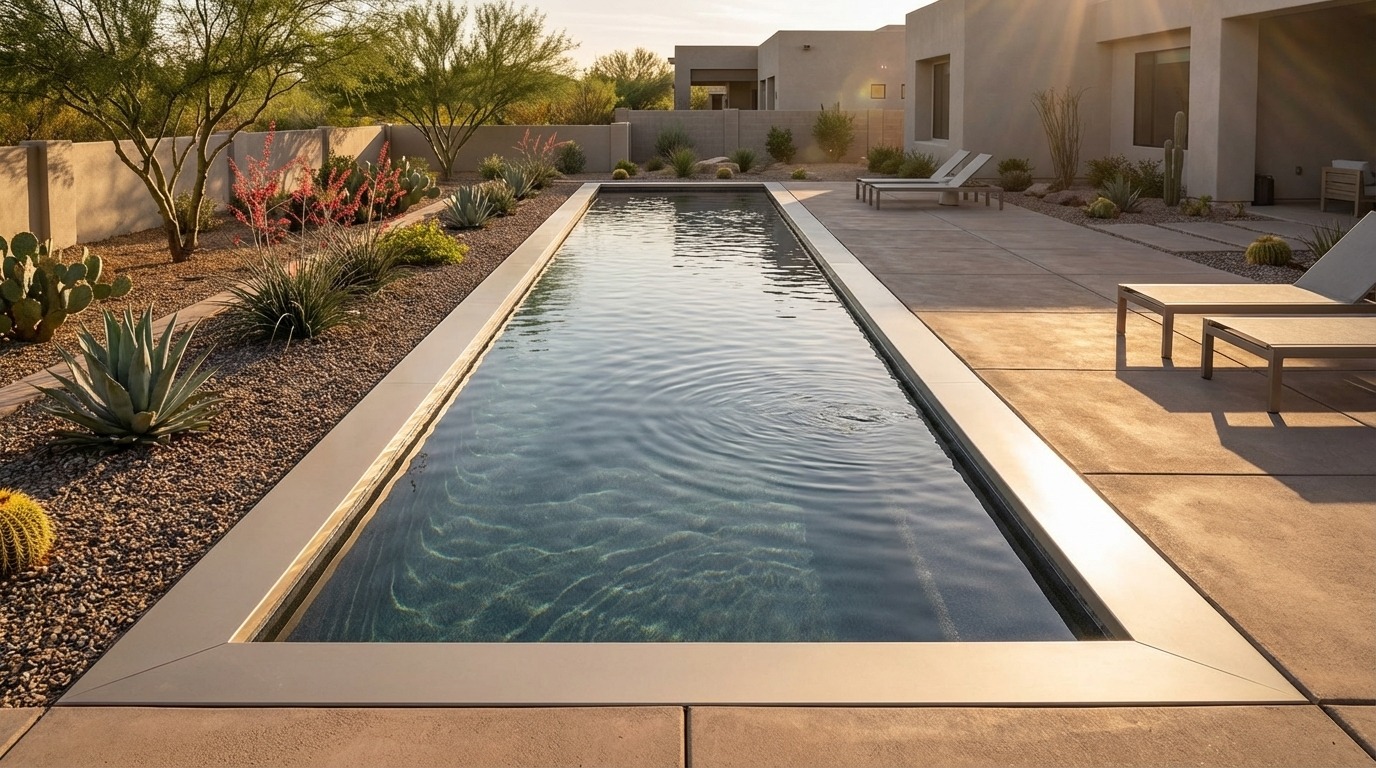 8 x 52 Titanium Stone Inground Steel Pool