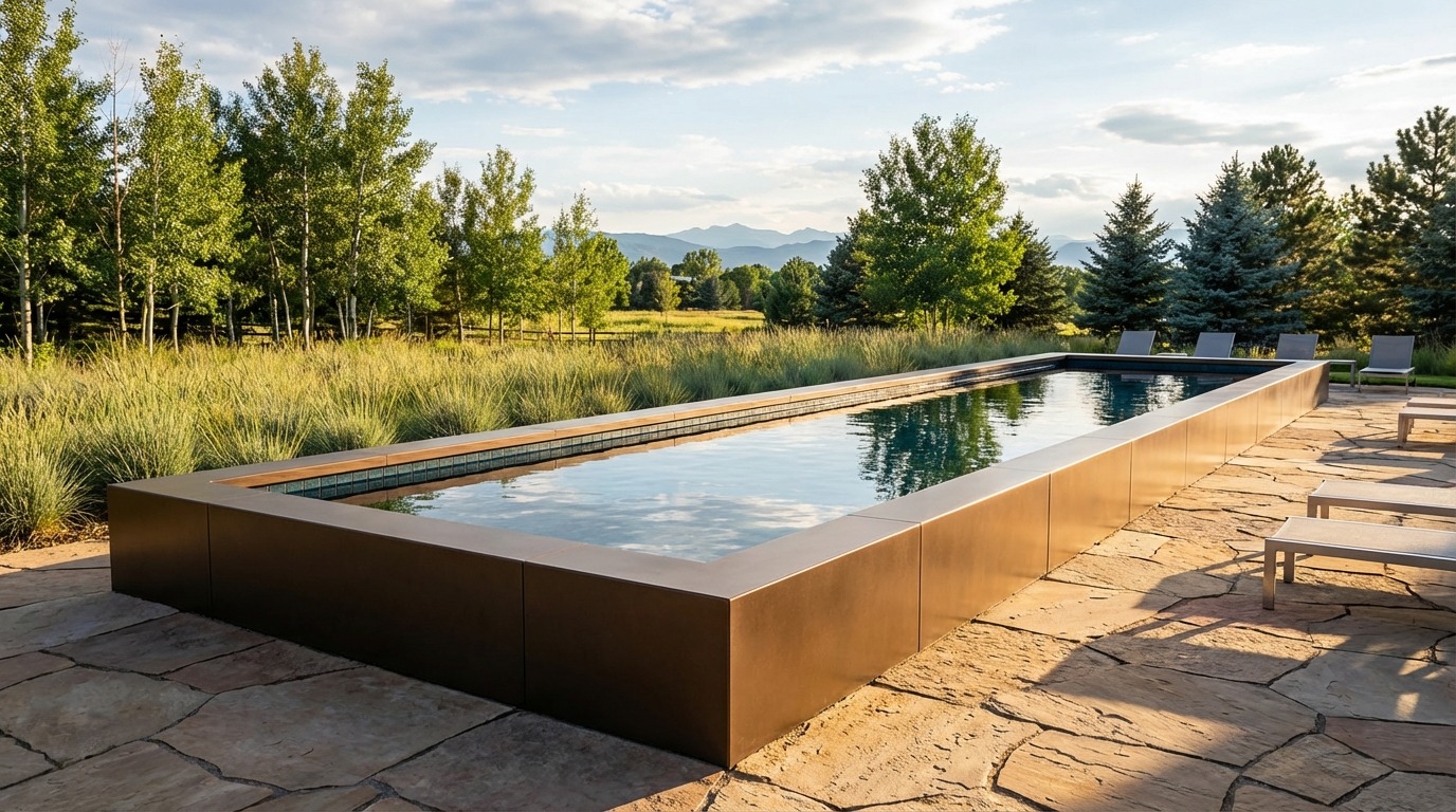 8 x 52 Canyon Bronze Black Sapphire Architectural Pool