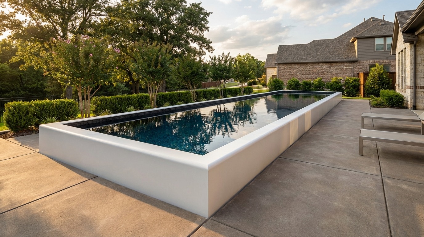 8 x 52 Alpine White Black Sapphire Architectural Pool