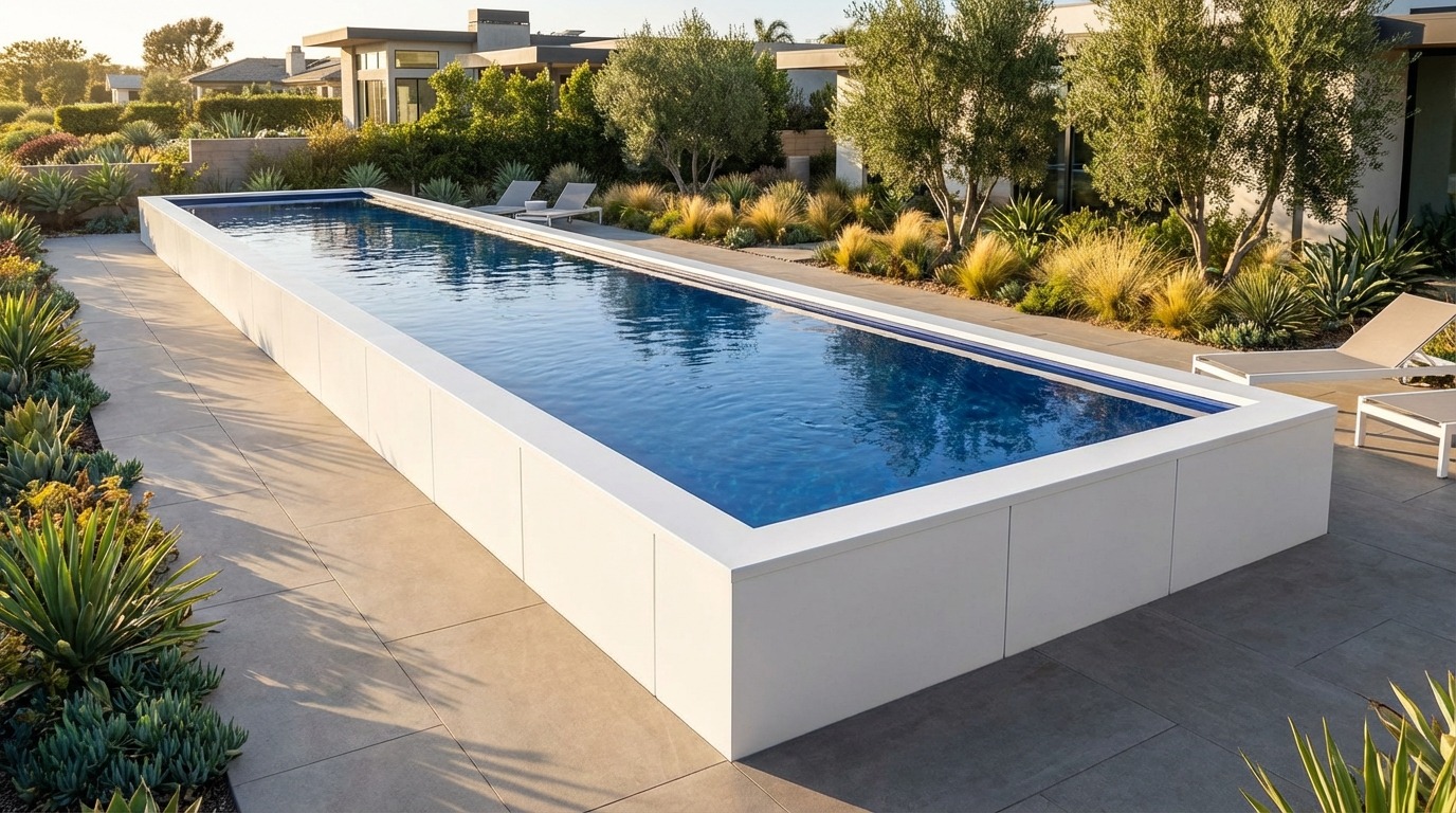 8 x 52 Alpine White Deep Sea Blue Architectural Pool