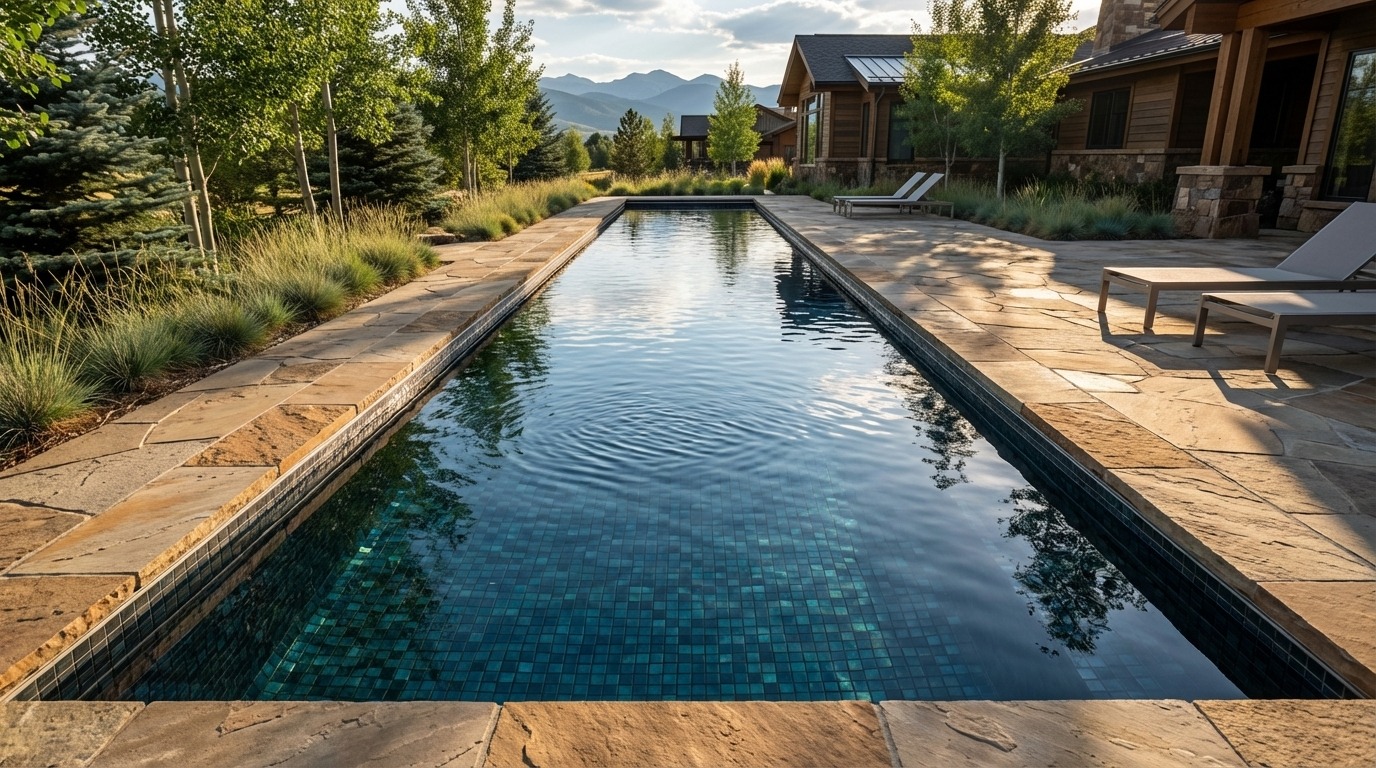 8 x 56 Black Sapphire Inground Steel Pool