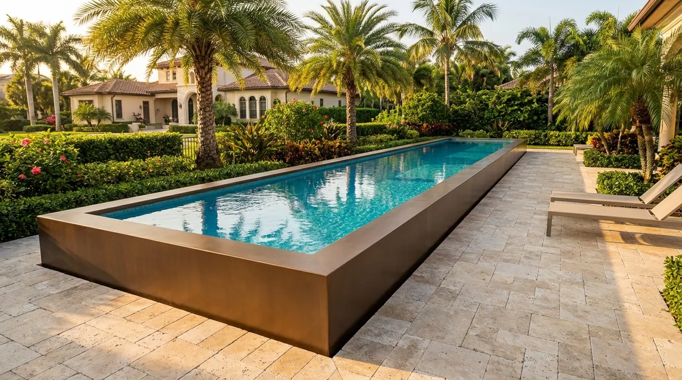 8 x 56 Canyon Bronze Blue Topaz Architectural Pool