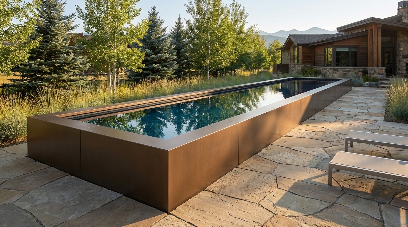 8 x 56 Canyon Bronze Black Sapphire Architectural Pool