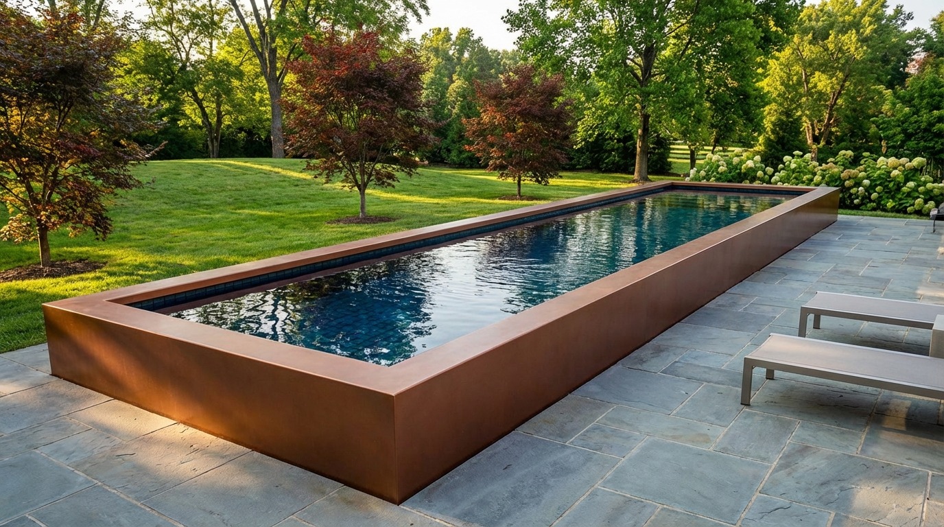 8 x 56 Espresso Copper Black Sapphire Architectural Pool