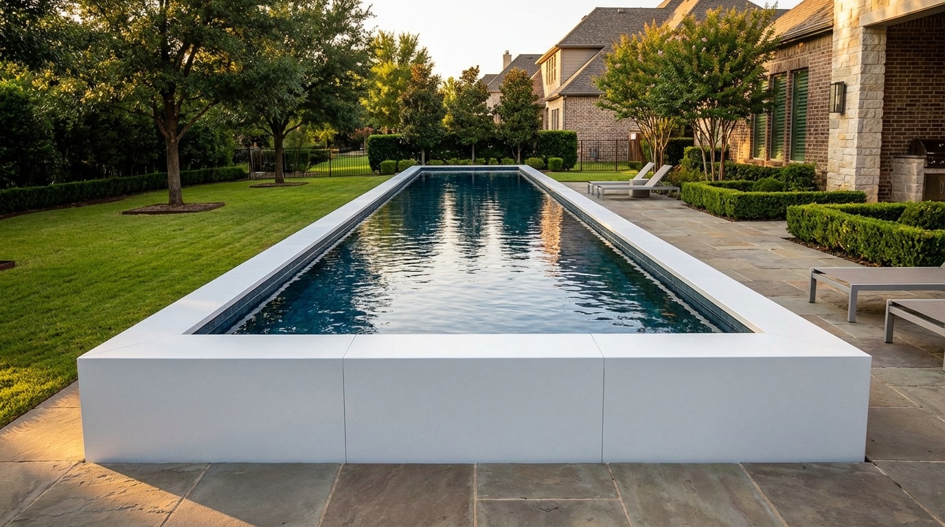 8 x 56 Alpine White Black Sapphire Architectural Pool