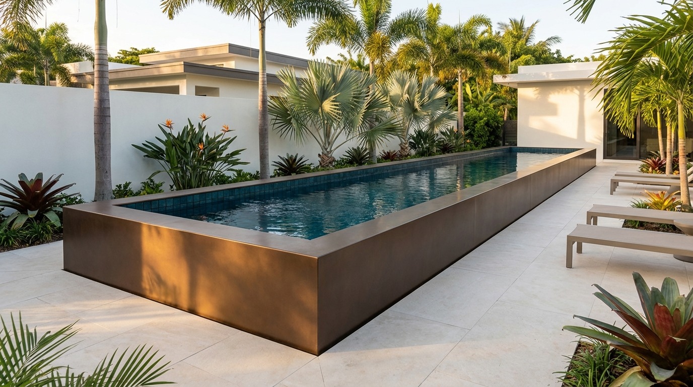8 x 60 Canyon Bronze Black Sapphire Architectural Pool