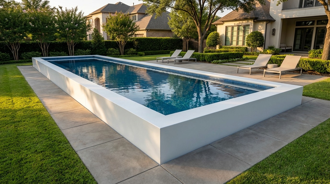 8 x 60 Alpine White Mystic Blue Architectural Pool