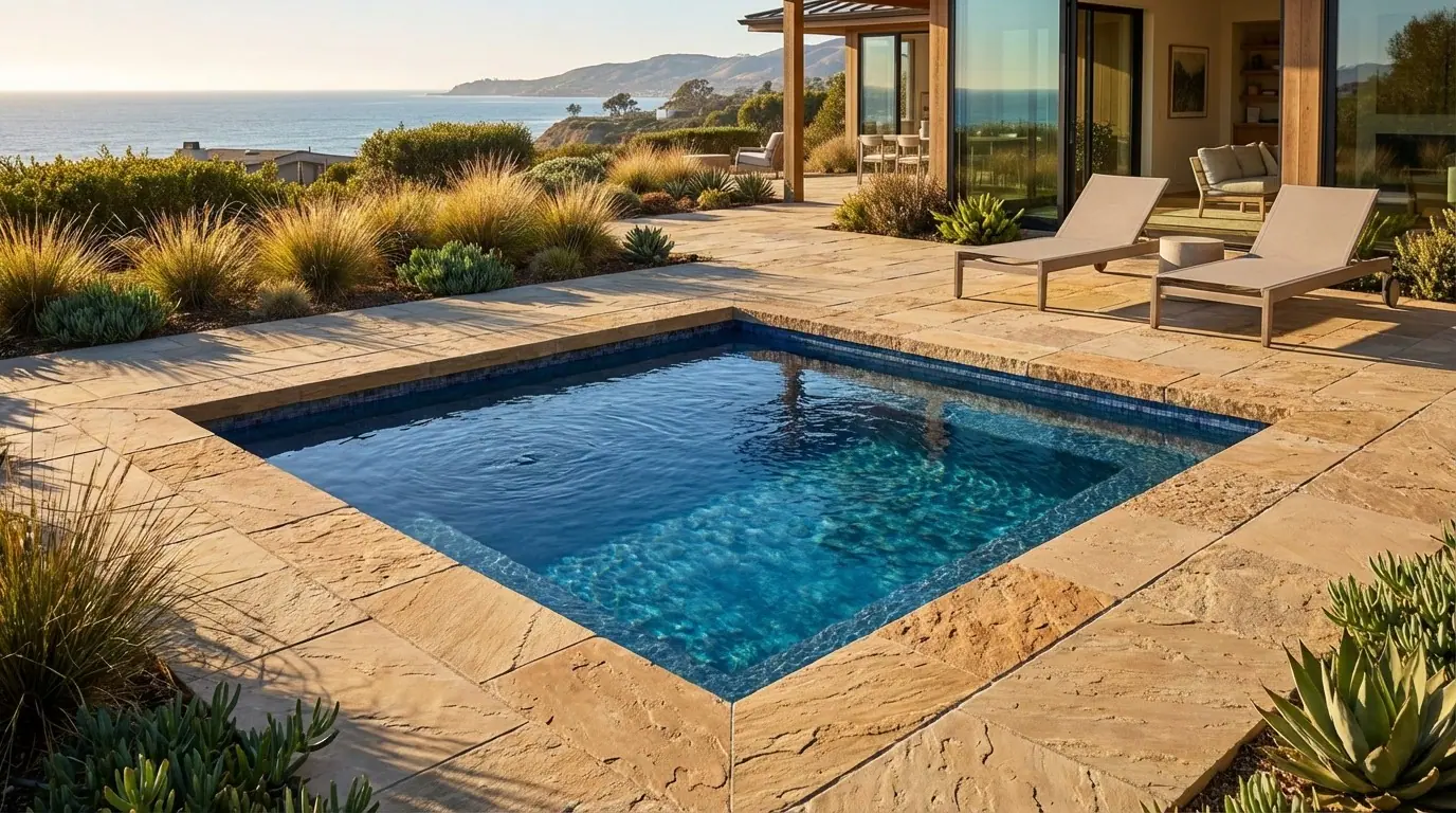 8 x 8 Mystic Blue Inground Steel Pool