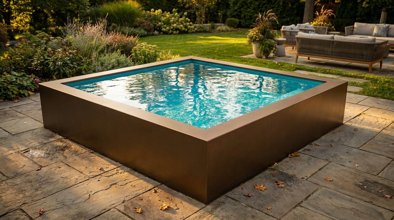8 x 8 Canyon Bronze Blue Topaz Architectural Pool