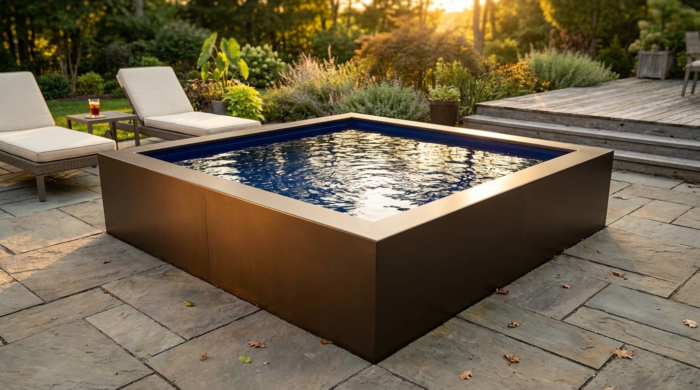 8 x 8 Canyon Bronze Deep Sea Blue Architectural Pool