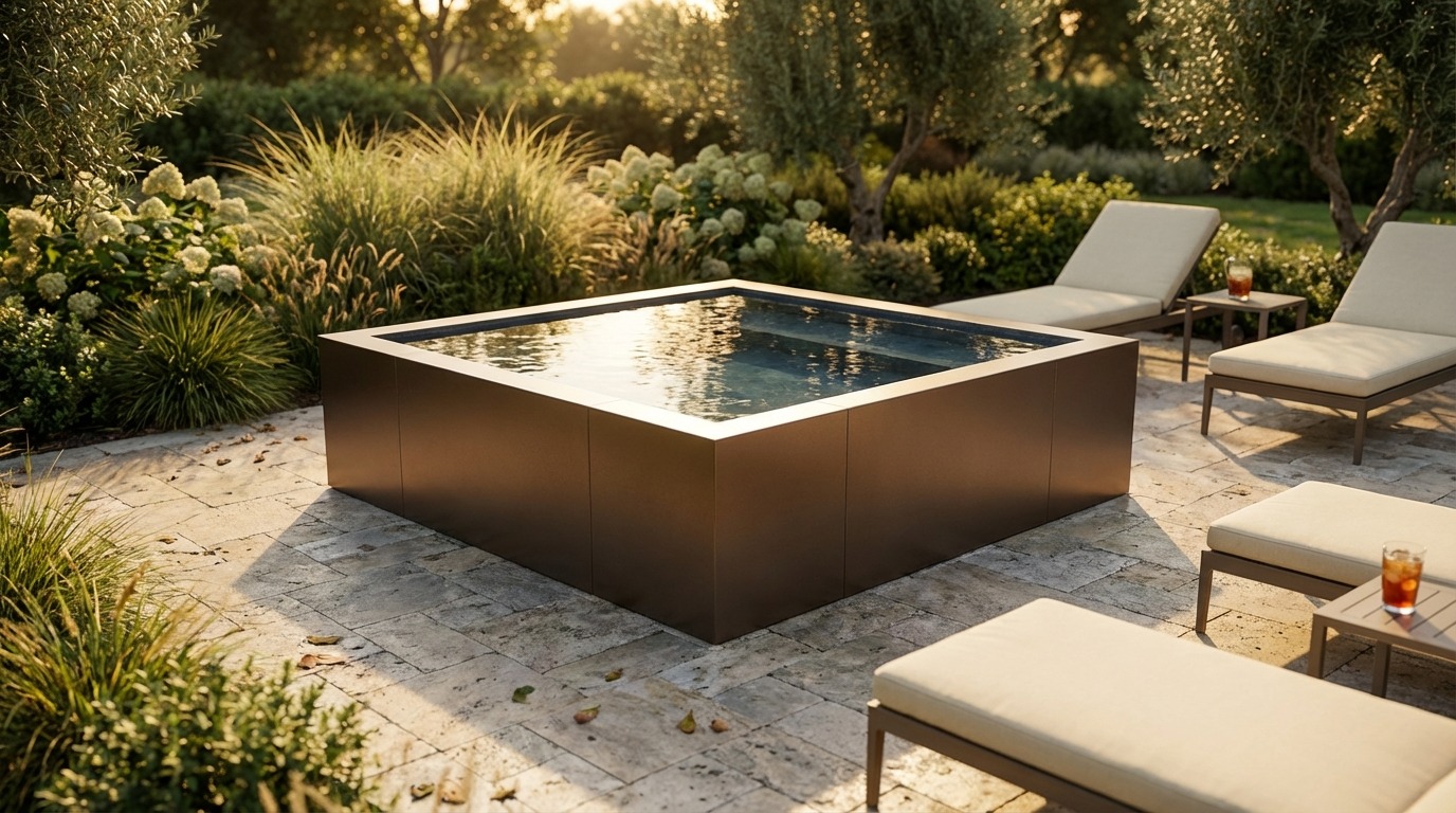 8 x 8 Canyon Bronze Titanium Stone Architectural Pool