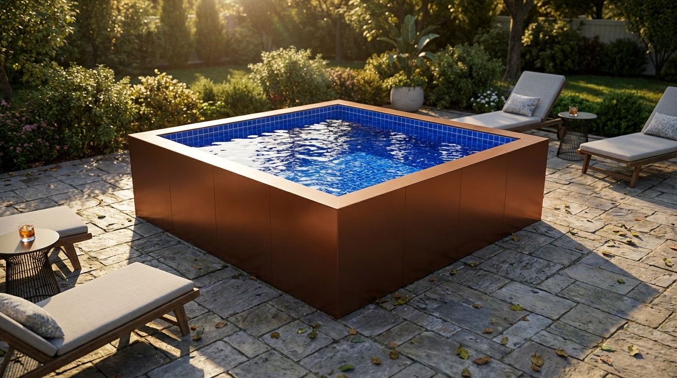 8 x 8 Espresso Copper Blue Matrix Architectural Pool