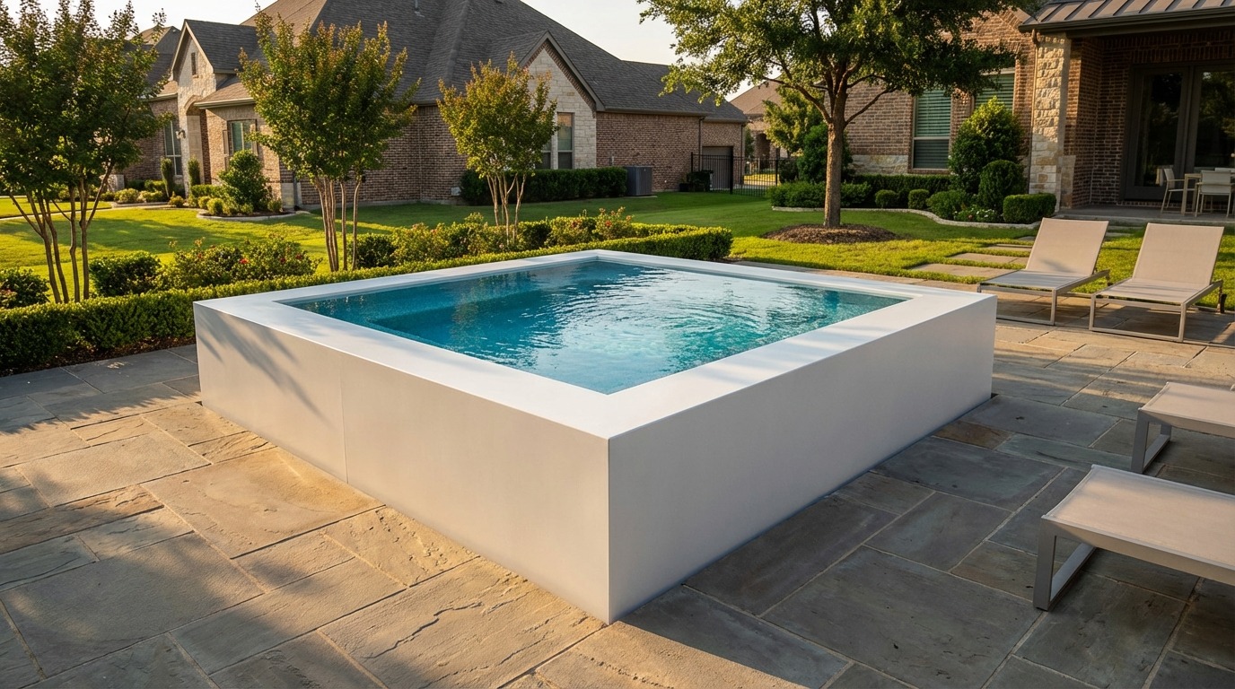 8 x 8 Alpine White Blue Topaz Architectural Pool