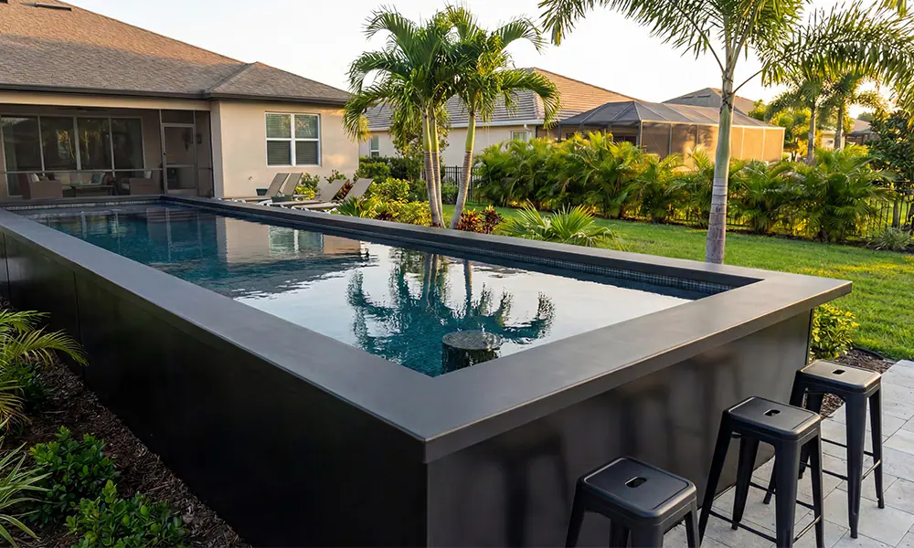 Ecopool Container Pool with Swim-Up Bar