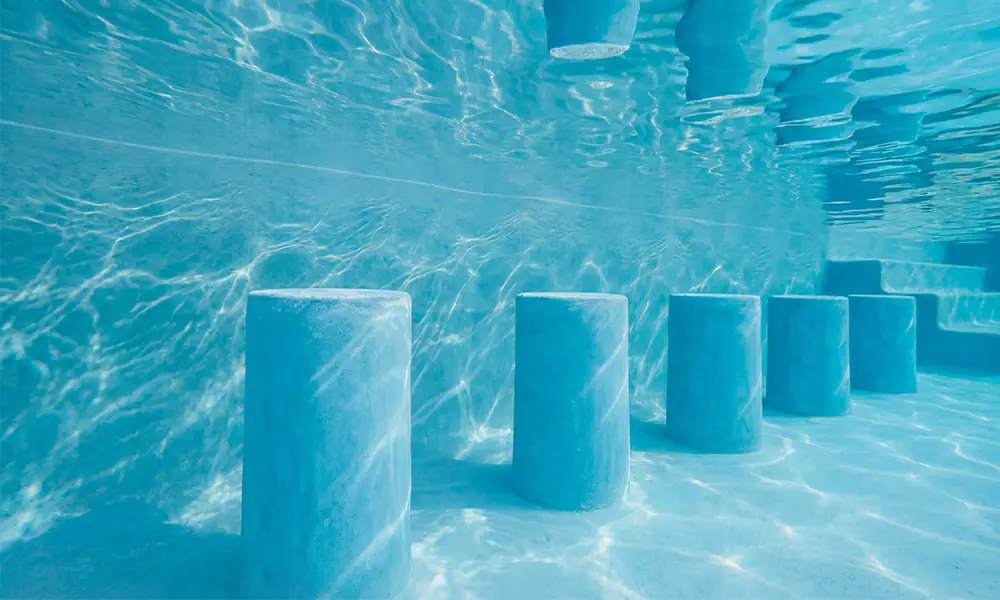 Integrated Swim-Up Bar Barstools