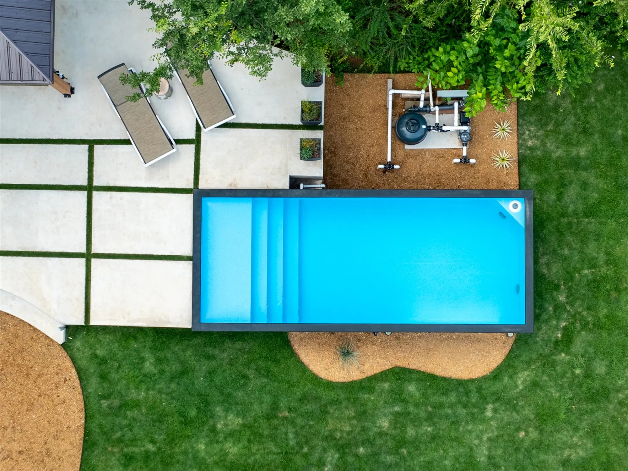 Container pool Oklahoma - garden integration