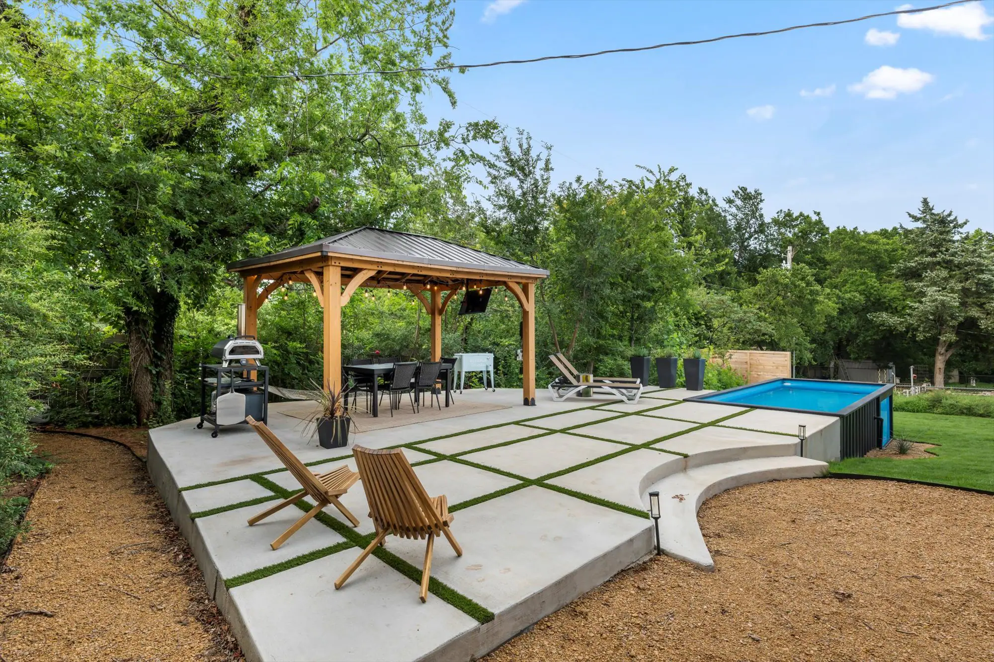 Container pool Oklahoma - complete landscape design