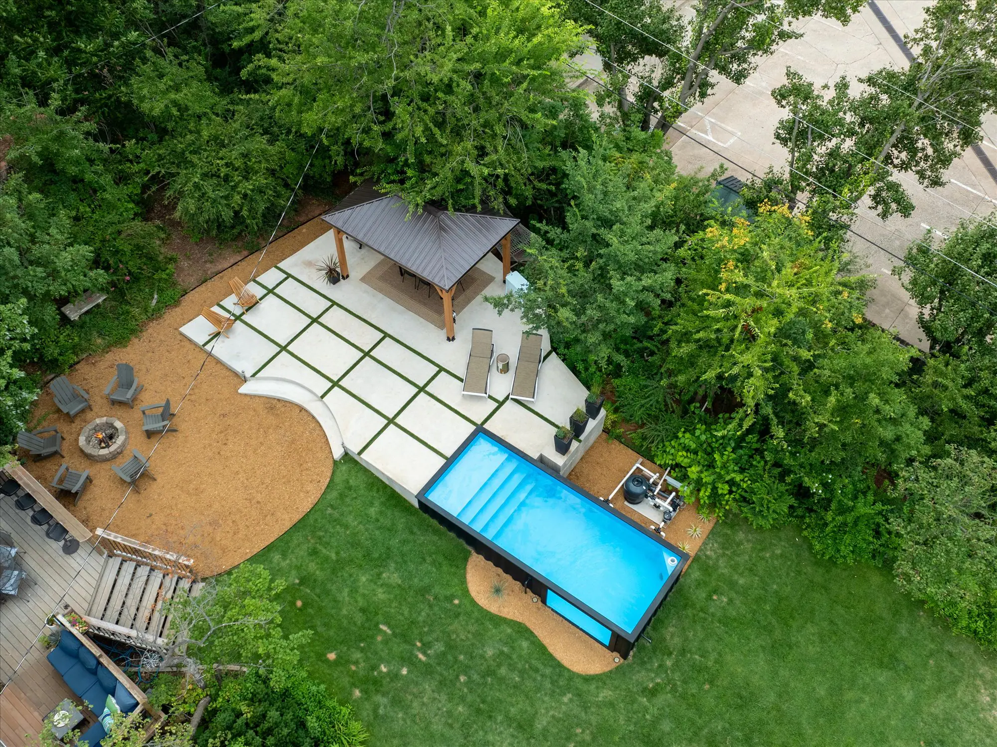 Container pool Oklahoma - outdoor living design