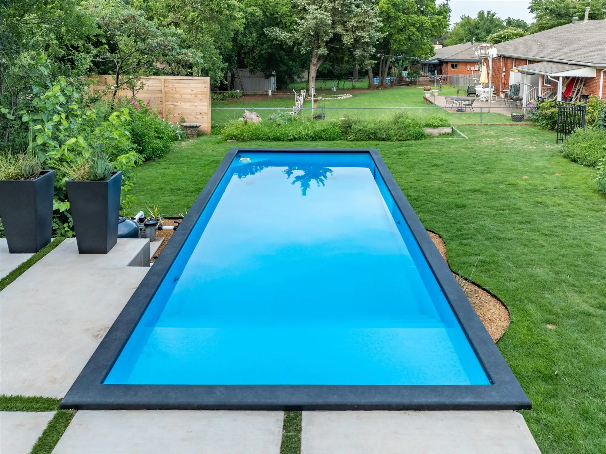 Container pool Oklahoma - blue sky backdrop