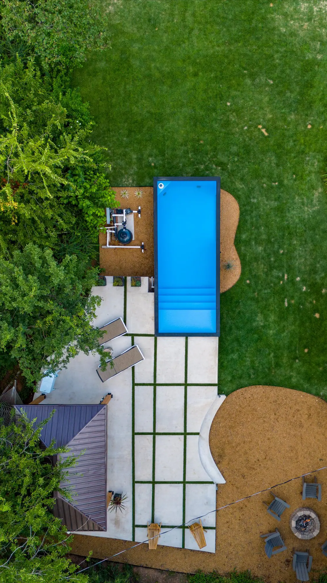Container pool Oklahoma - completed installation overview