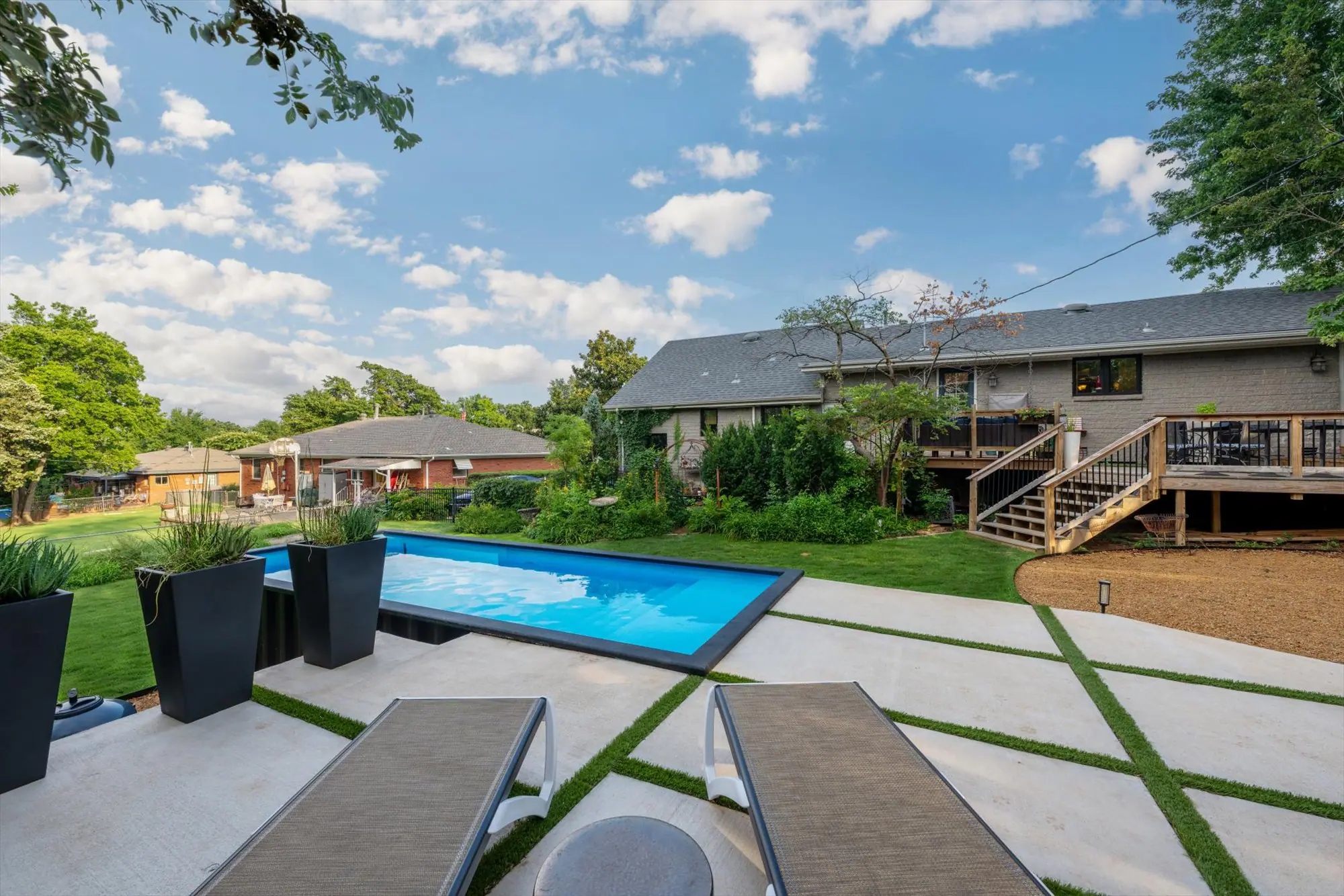 Container pool Oklahoma - above ground angle
