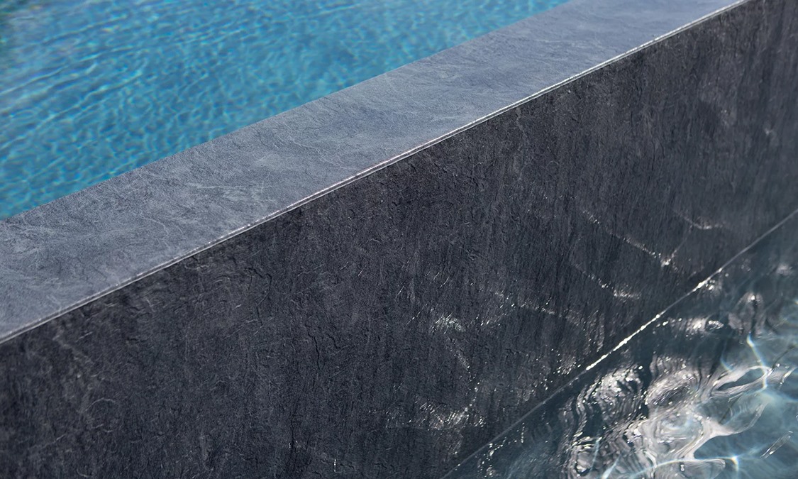 Close-up of Ecopool Zycore reinforced PVC architectural membrane