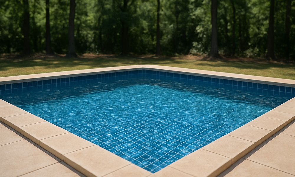 Inground Steel Pool Pine Trees