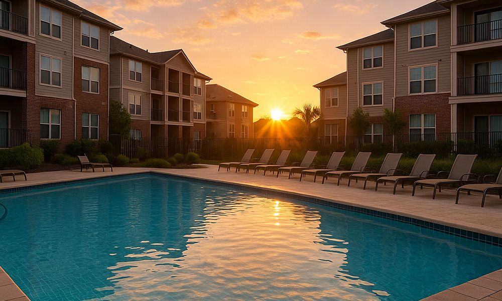Apartment Pool Sunset View
