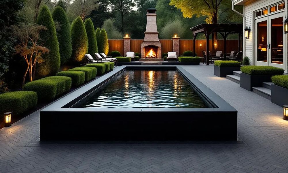 Black Steel Swimming Pool