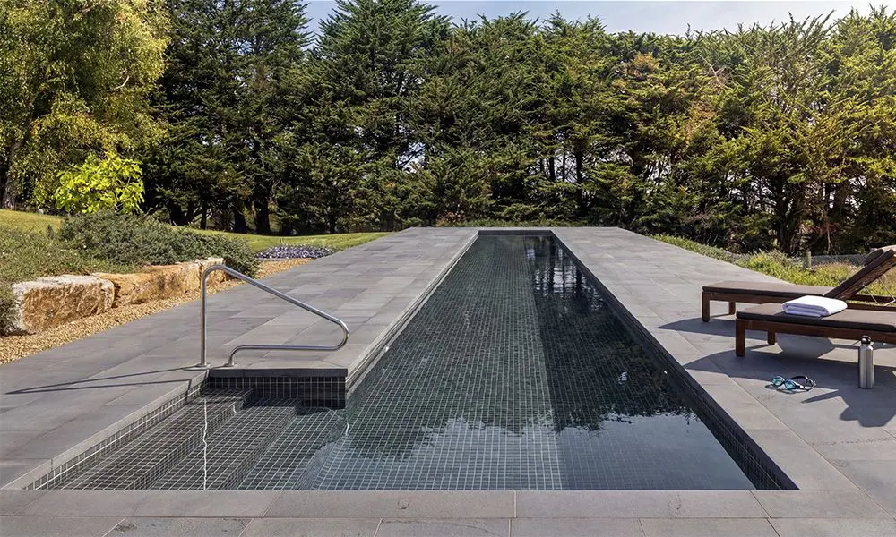 Dark Tile Lap Pool