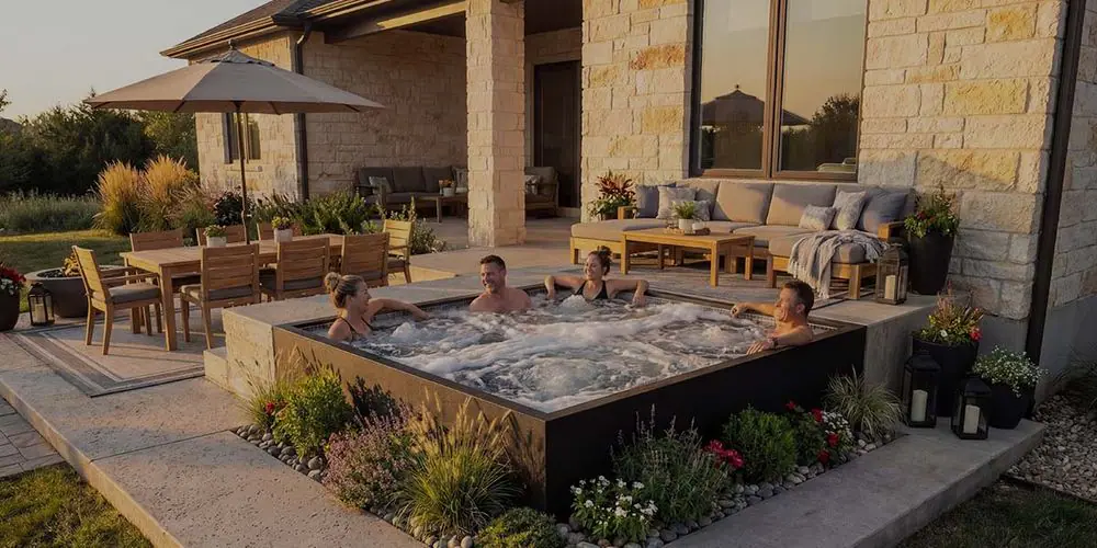 Ecopool steel hot tub