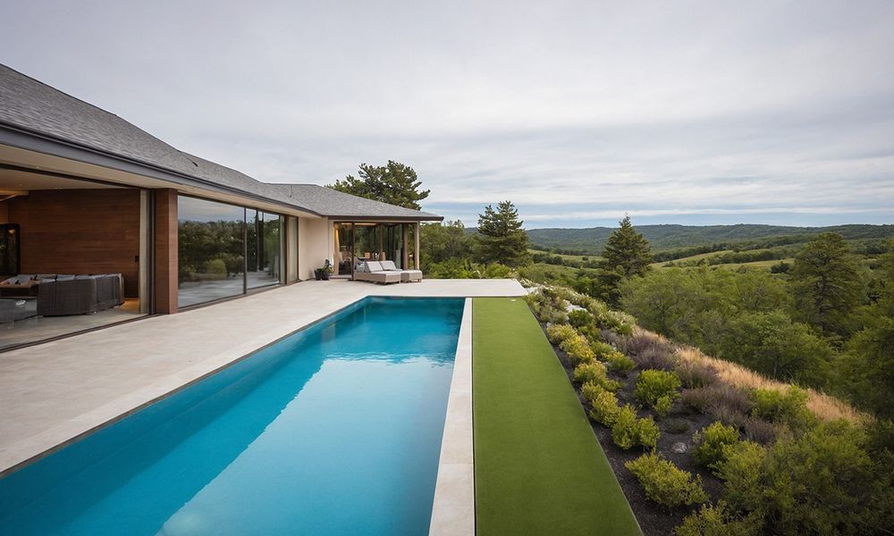 Lap Pool Overlooking Hills