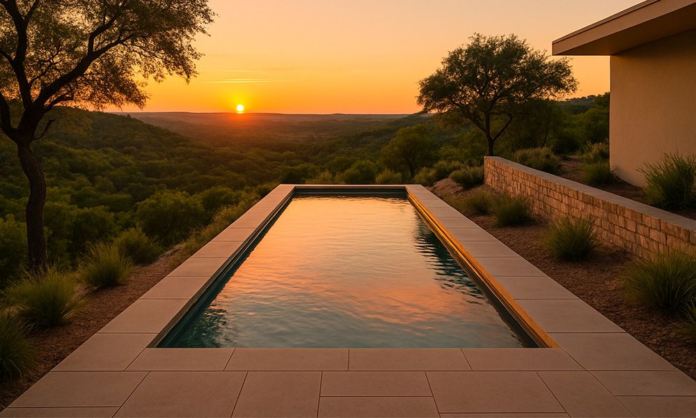 Hilltop Pool Sunset