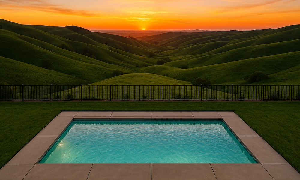 Inground Pool Overlooking Hills