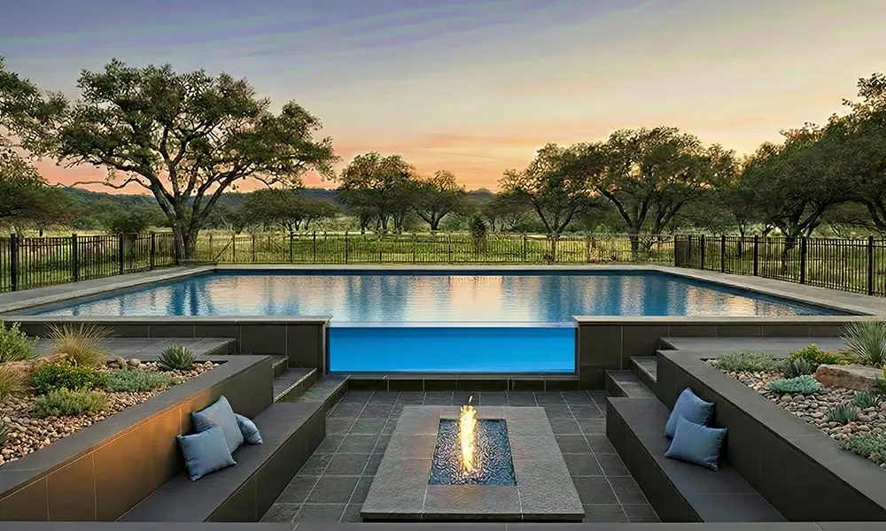 Large Architectural Pool with Window Feature