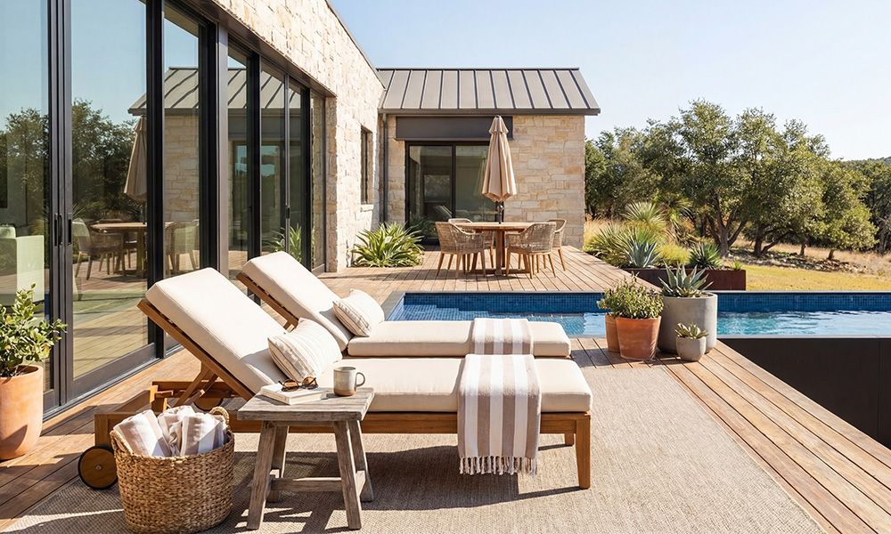 Inground Plunge Pool at Sunset