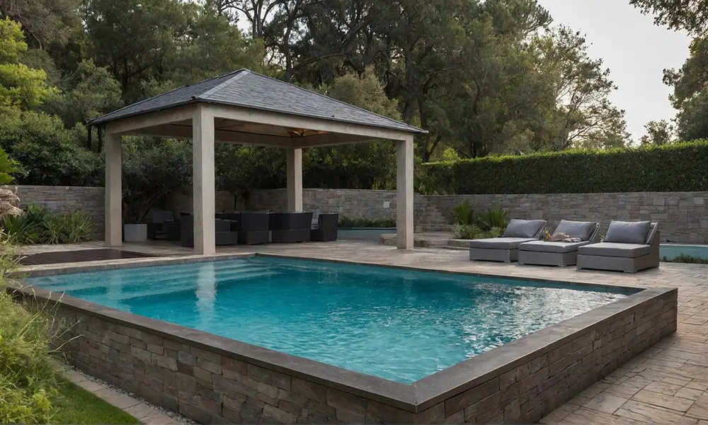 Partial above-ground Swimming Pool