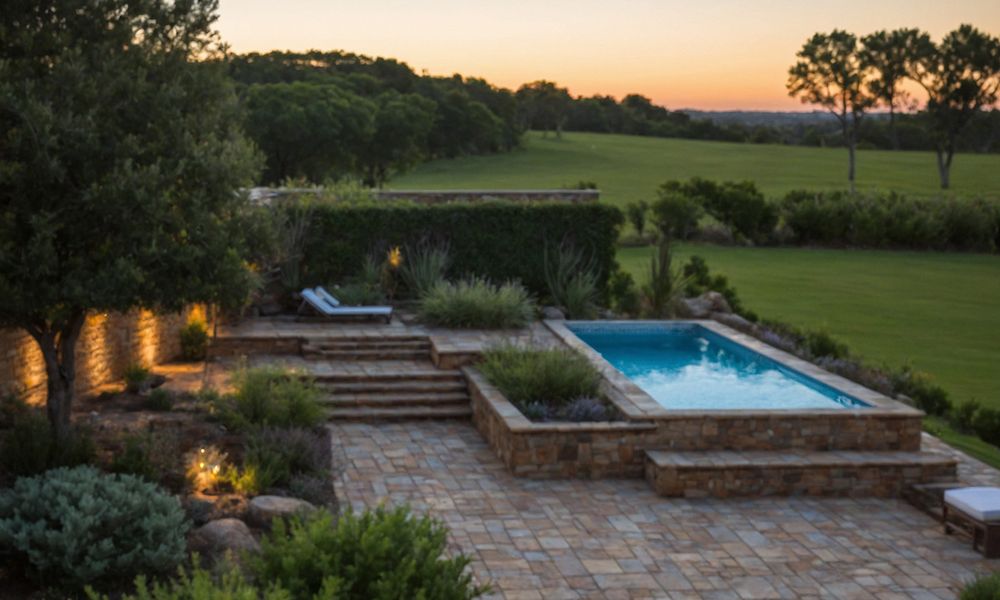 Plunge Pool during sunset