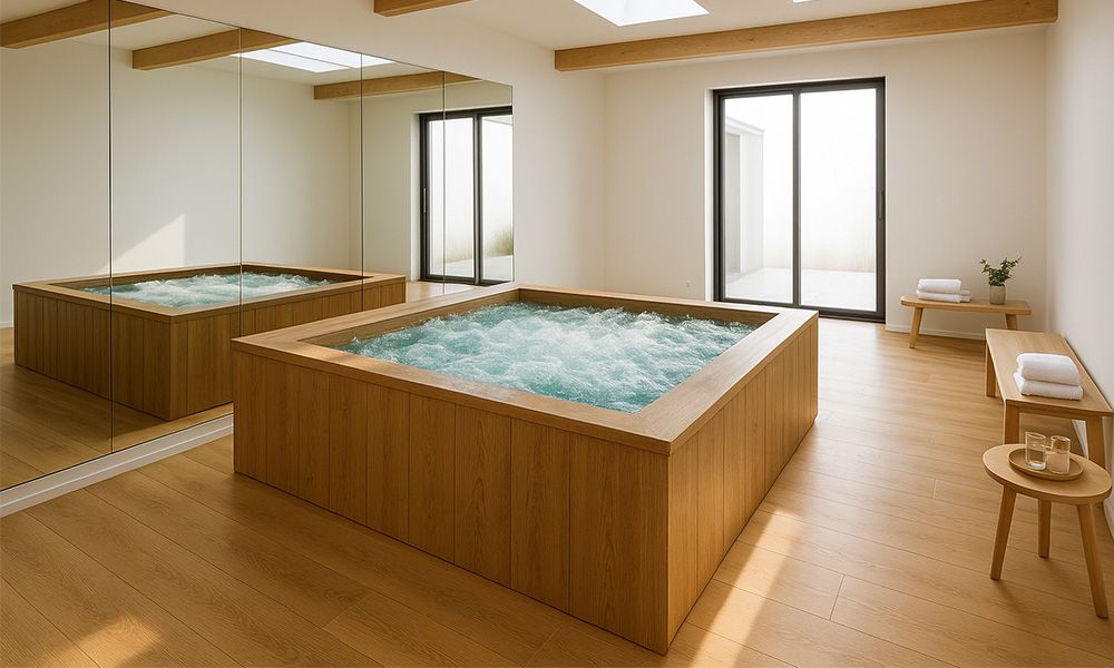 Teak Indoor Hot Tub