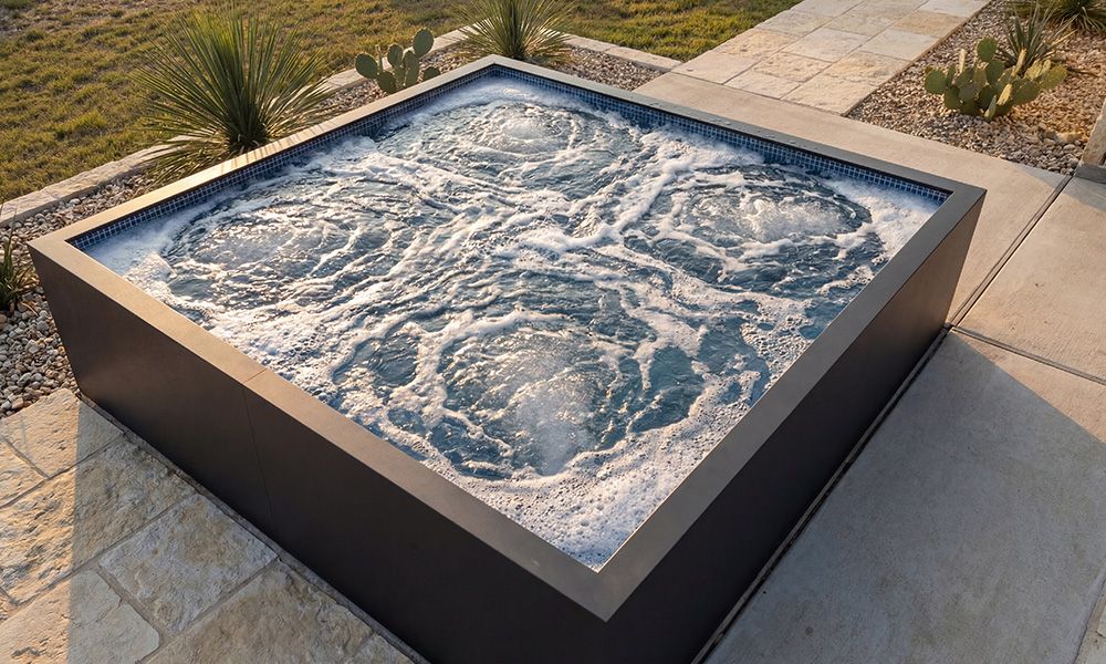 Architectural Aluminum Panels on Ecopool Hot Tub