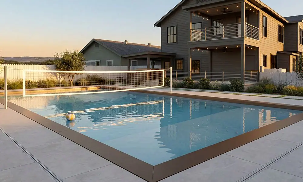 Ecopool sport pool for water volleyball and aquatic fitness