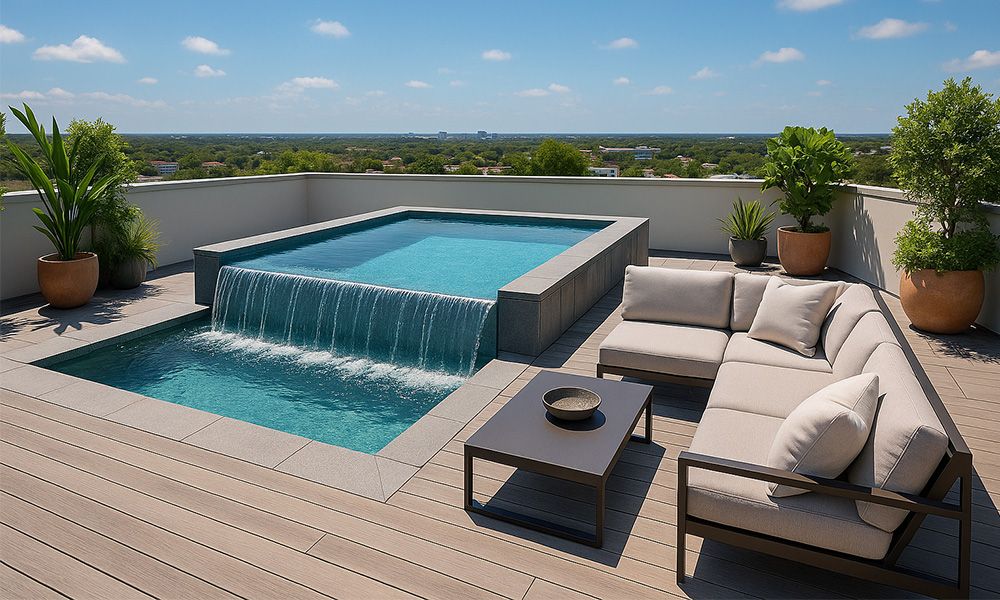Ecopool Waterfall Infinity Swimming Pool