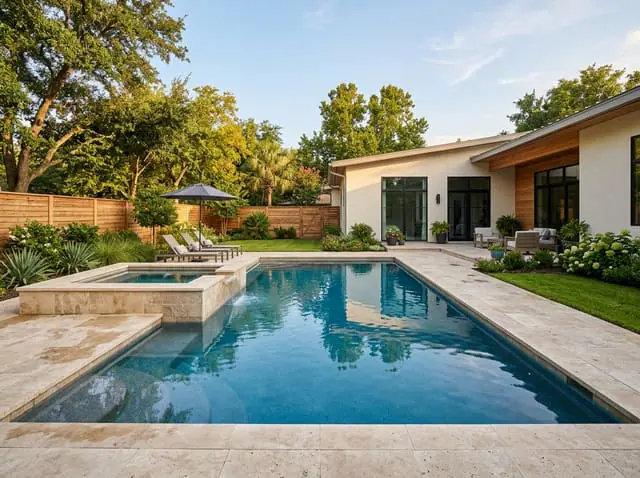 Pool + Spillover Spa