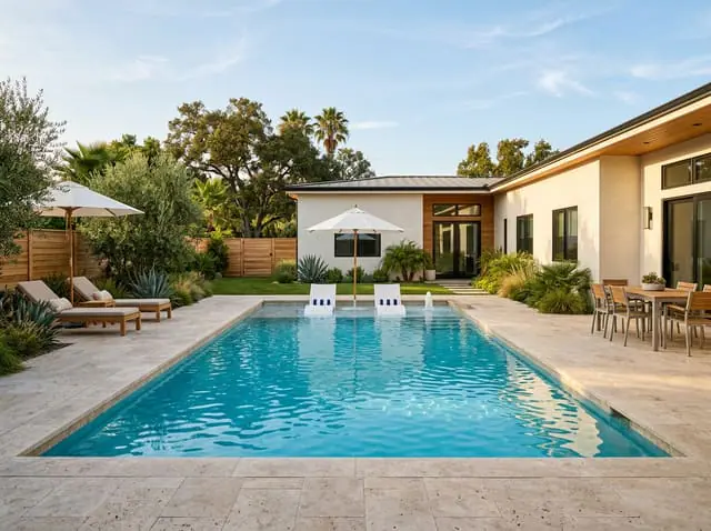 Pool With a Tanning Ledge