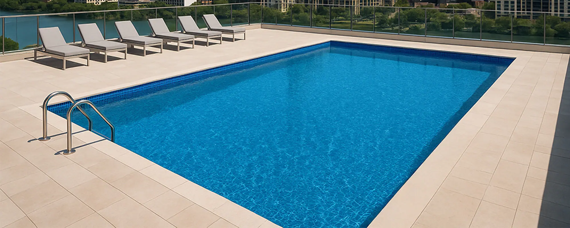 Ecopool Texas Commercial Rooftop Swimming Pool