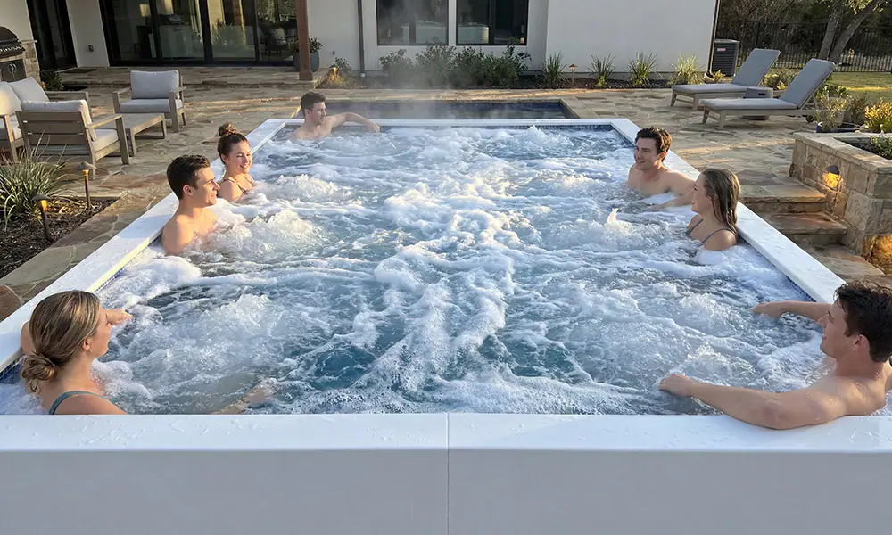 Large 8x16 S-Series Ecopool swim spa hot tub